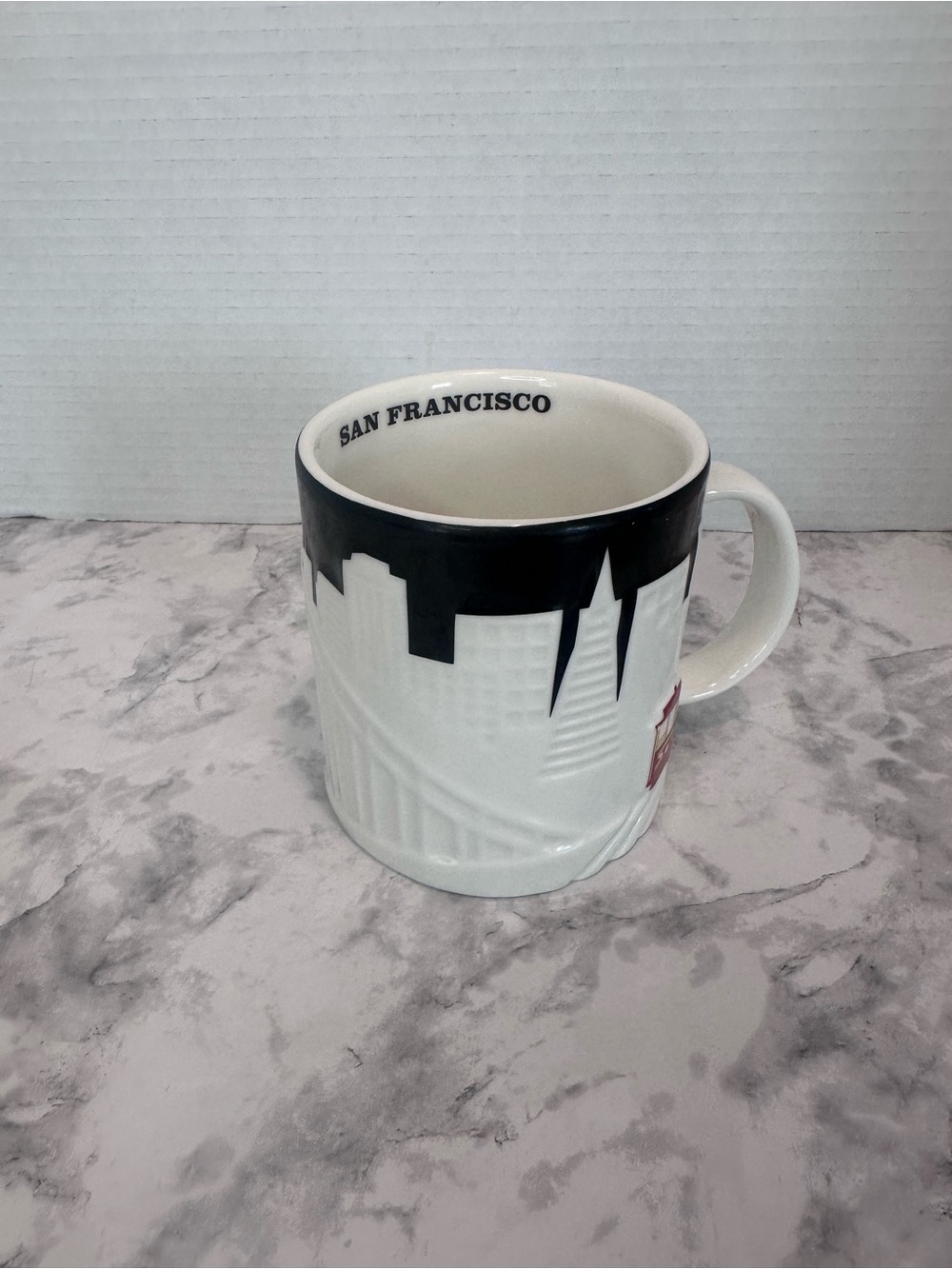San Francisco Skyline Ceramic Coffee Mug - Black and White 2012